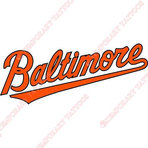 Baltimore Orioles Customize Temporary Tattoos Stickers NO.1414